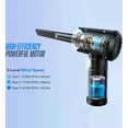 thumbnail image 4 of 7.0 kPa electric vacuum cleaner 3 speeds with 5 nozzles 6000 mAh battery small air blower, 4 of 5