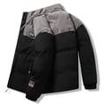 thumbnail image 3 of Parkas acolchadas, chaquetas de plumón para hombre, abrigo acolchado para hombre, ropa de abrigo vintage, ropa de abrigo informal coreana, ropa de abrigo pesada para invierno, 3 of 4