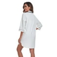 thumbnail image 6 of ANLIQI Womens Cotton Nightgown Sexy Button Down Night Shirts Soft Summer Sleep Shirt Ladies Comfy Night Dress (White,XL), 6 of 7
