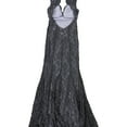 thumbnail image 2 of Morgan & Co Womens Scalloped Lace Gown Dress, Blue, Juniors, 5/6, 2 of 2