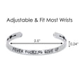 thumbnail image 2 of JNB/0881/ Inspirational Engraved Stainless Steel Cuff Bracelet Personalized Gift, 2 of 5
