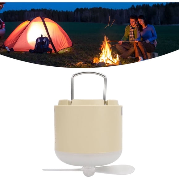 Professional IPX7 Waterproof Camping Lantern with Fan and Power Bank for Camping, Outdoor Hiking, Khaki,DUBUNS