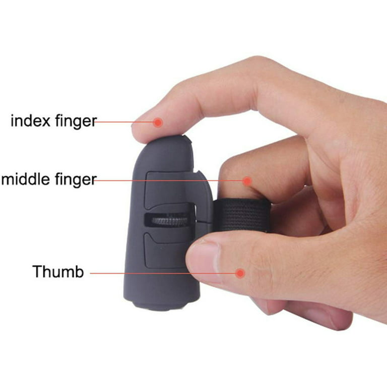 Socialistisch Doordringen voetstuk Mini Bluetooth Wireless Finger Ring Mouse 2.4G Ergonomic Handheld Optical  Travel Mice - Walmart.com