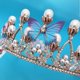 thumbnail image 2 of Princess Tiaras for Girls, Crystal Pearl Crown Headband for Birthday, Celebration, Holiday,Costume Party (gold 2), 2 of 5