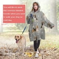 thumbnail image 4 of Beagle and Dog Footprints Wearable Oversized Blanket,Wearable Blanket Hoodie for Adults,Cozy Hooded Blankets with Super Pockets,Super Warm Fuzzy Pullover for Women & Men, 4 of 6