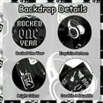 thumbnail image 6 of Rocked One Year 1st Birthday Decorations, Rock and Roll Music Themed Birthday Decorations ,Background and Black and White Balloon Arch for Birthday Party and Music Party Decorations Supplies., 6 of 7