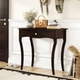 thumbnail image 2 of Gymax Console Table w/ Drawer Solid Wood Frame Metal Drawer Guide Rails for Entrance, 2 of 10