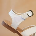 thumbnail image 4 of TAIAOJING Girls Sandals Toddlers Kids Soft Sole Roman Style Strappy Open Toe Casual Comfortable Beach Outdoor Indoor Play Shoes For Baby To Little Girls Fashionable 3.5-4Y, 4 of 9
