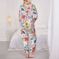 thumbnail image 6 of Goofa Floral Ditsy Printed Women’s 2 Piece Pajama Set Super,Pajamas Women's Long Sleeve Sleepwear Soft Button Down Loungewear Pjs Lounge Set Nightwear-X-Large, 6 of 9