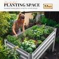 thumbnail image 3 of KING BIRD 2PCS 47"×24"×32" Raised Garden Bed with Legs Galvanized Steel Metal Elevated Garden Planter Box for Outdoor Gardening Silver, 3 of 11