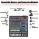 thumbnail image 4 of Mezclador de audio Yamnweo XF8 8 canales USB Bluetooth MP3 99 Efectos, 4 of 9