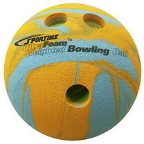 Sportime UltraFoam Bowling Ball, Weighted, 6 Inches, 1 Pound, Orange and Blue