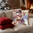 thumbnail image 2 of TanSiDing 1pcs Christmas Linen Pillow Cover Snowman Print Decorative Throw Cushion Case Soft Washable for Sofa Bed Living Room Holiday Home Decor 45x45cm, 2 of 6