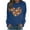 Blue, variant on Wancir Long Sleeve Fall T-Shirt for Women Family Halloween Thanksgiving Tops Casual Thankful Pumpkin Turkey Graphic Tees