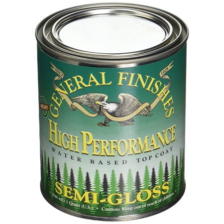 QTHSG High Performance Water Based Topcoat, 1 quart, Semi-Gloss, The hardest, most durable consumer polyurethane top coat on the market today By General Finishes From (Best Water Based Top Coat)