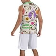 thumbnail image 5 of Easygdp Dog Doing Yoga Men's Mesh Basketball Jersey Quick Drying Sleeveless Shirts Fitted Muscle Tank Tops Sport Round Neck T-Shirt - X-Large, 5 of 9