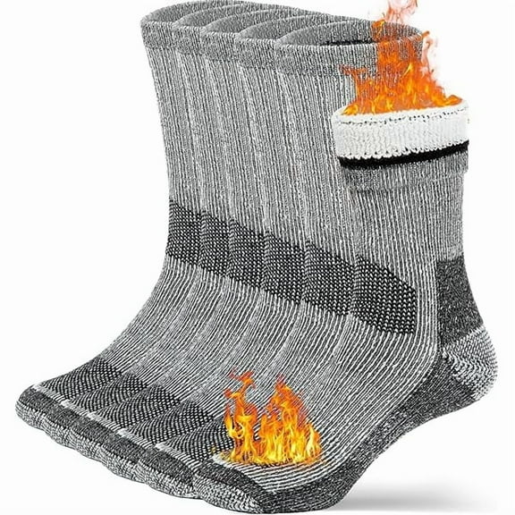 Fu997 Wool Socks for Men & Women Merino Thermal Warm Cozy Winter Boot Sock