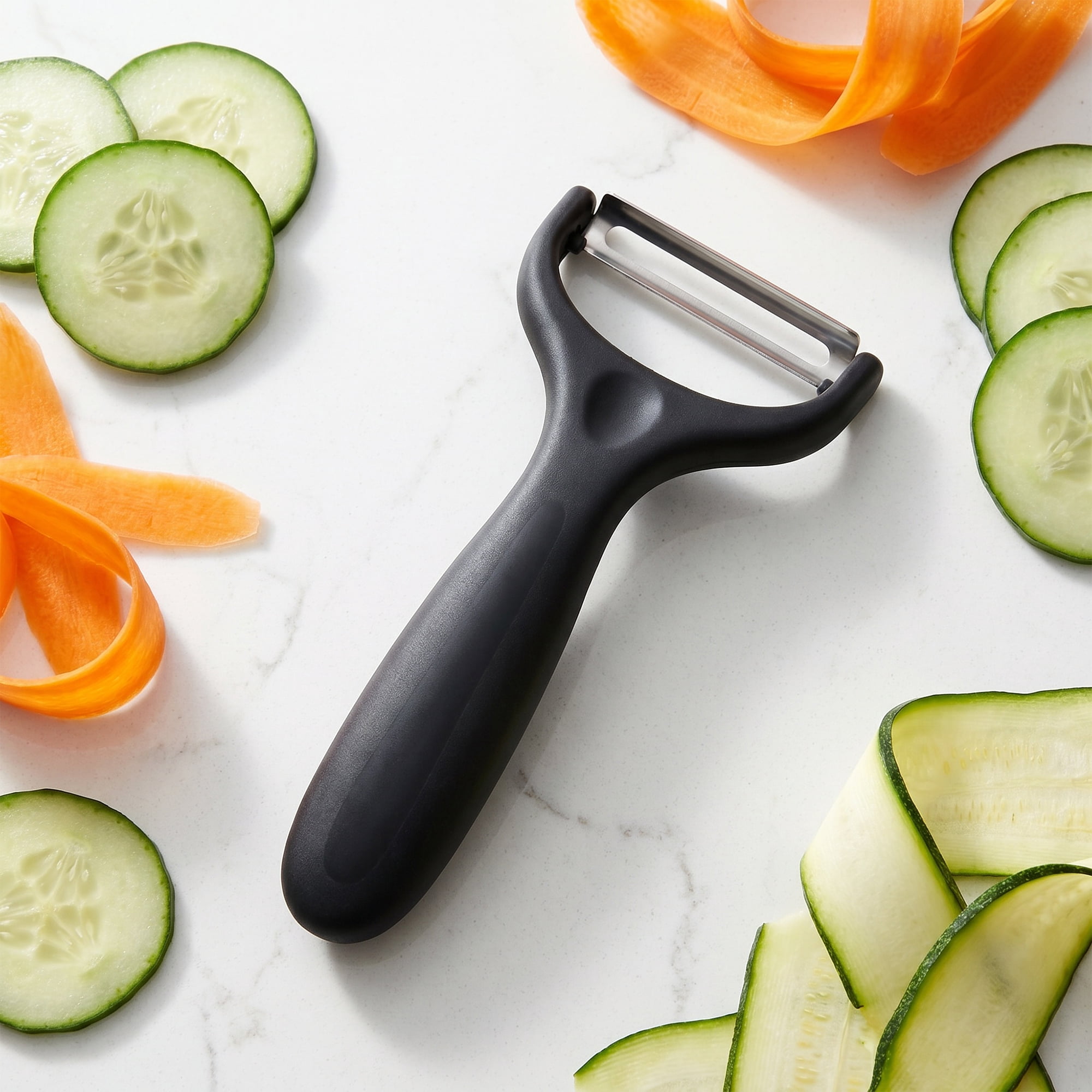 Unique Bargains Plastic Vegetable Peeler with Ergonomic Handle Black 5.9x2.4x0.6 inch