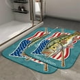 thumbnail image 2 of 1pc Largemouth Bass and Fishing Absorbent Non-Slip Bathroom Thickened Flannel Rug Decor,Soft,Quick Drying,Suitable For Indoor/outdoor Use,Bathrooms,Bedrooms,Kitchens,Terrace,Laundry Rooms,16"x24", 2 of 9