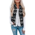 thumbnail image 2 of Tie Dye Sleeveless Fleece Vest, Comfortable Lightweight Warm Ethnic Fleece Fuzzy Zipper Vest Printed  For Daily For Girls ANGGREK Étnico Negro S, 2 of 6