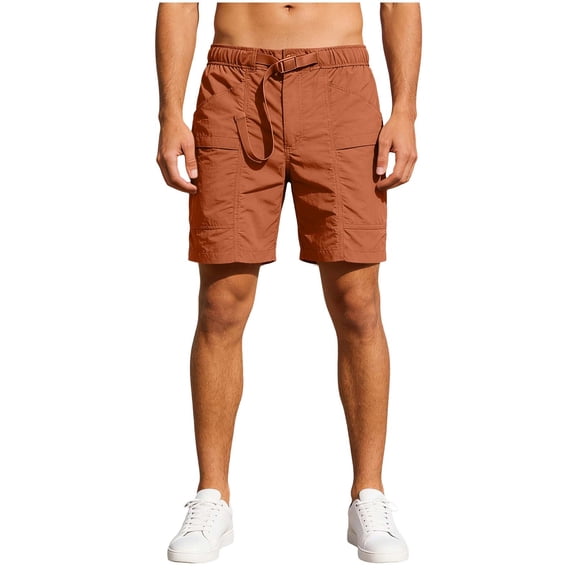 cfhntfmh Men's Cargo Shorts Lightweight Stretch Hiking Shorts for Men with Pockets No Lining Low Rise Work Shorts with Belt