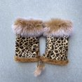thumbnail image 1 of Guantes de medio dedo de piel de conejo, moda para mujer, otoño e invierno, guantes de medio dedo para estudiantes, para escribir en la computadora, 1 of 6