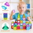 thumbnail image 6 of ShowyLive  Magnetic Tiles 110PCS Magnet Building Set 3D Construction Building Blocks with 2 Cars Educational Learning Toys for Boys and Girls 3-12Years Birthday Gifts to Your Princess and Prince, 6 of 8