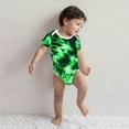 thumbnail image 4 of Rocae Green Tie Dye for Baby Cotton Short-Sleeve Bodysuits for Unisex Onesies Bodysuit-2 Years, 4 of 7