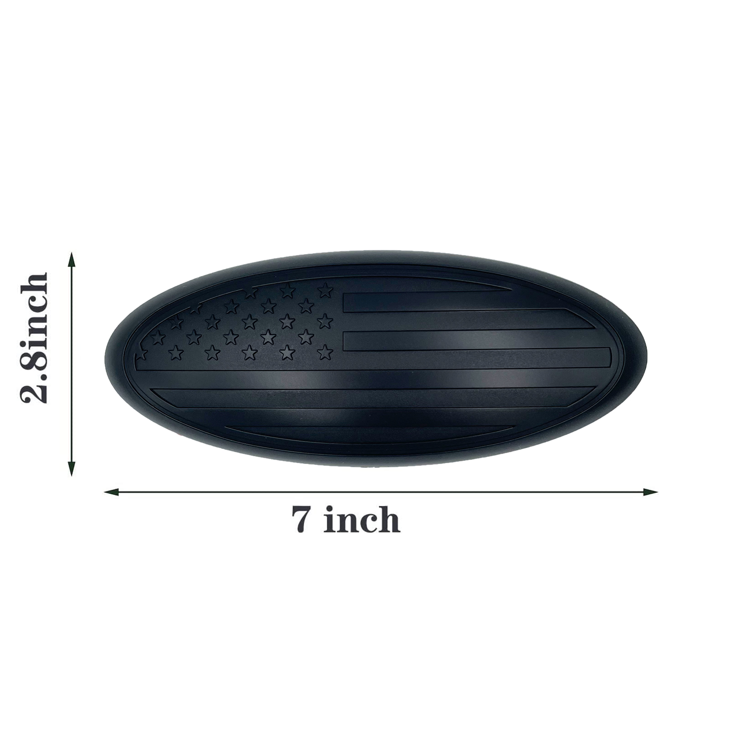 Emblème Calandre Drapeau Américain Pour Ford F150, F250, Edge, Explorer - Dimensions 230x90mm - Noir Ou Argent - 14