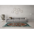 thumbnail image 3 of Ahgly Company Indoor Rectangle Persian Light Blue Traditional Area Rugs, 8' x 10', 3 of 4