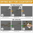 thumbnail image 3 of Dish Drying Mat 12 X19 Waterproof Coffee Bar & Sink Mat For Counter (Gray), 3 of 6