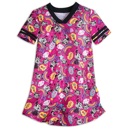 

Disney Store Girls Minnie Mouse & Figaro Short Sleeve Nightshirt Pink Size 4