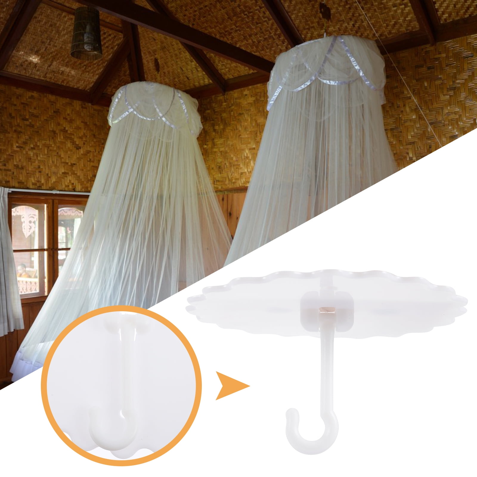 ATriss Mosquito Net Hook,1 Set Dome Mosquito Net Hooks Ceiling