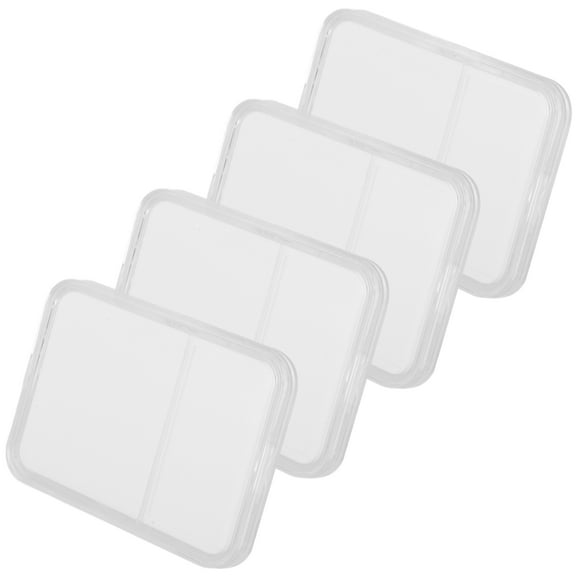 4pcs Stamp Collecting Box Storage Display Case Clear Plastic Stamp Case