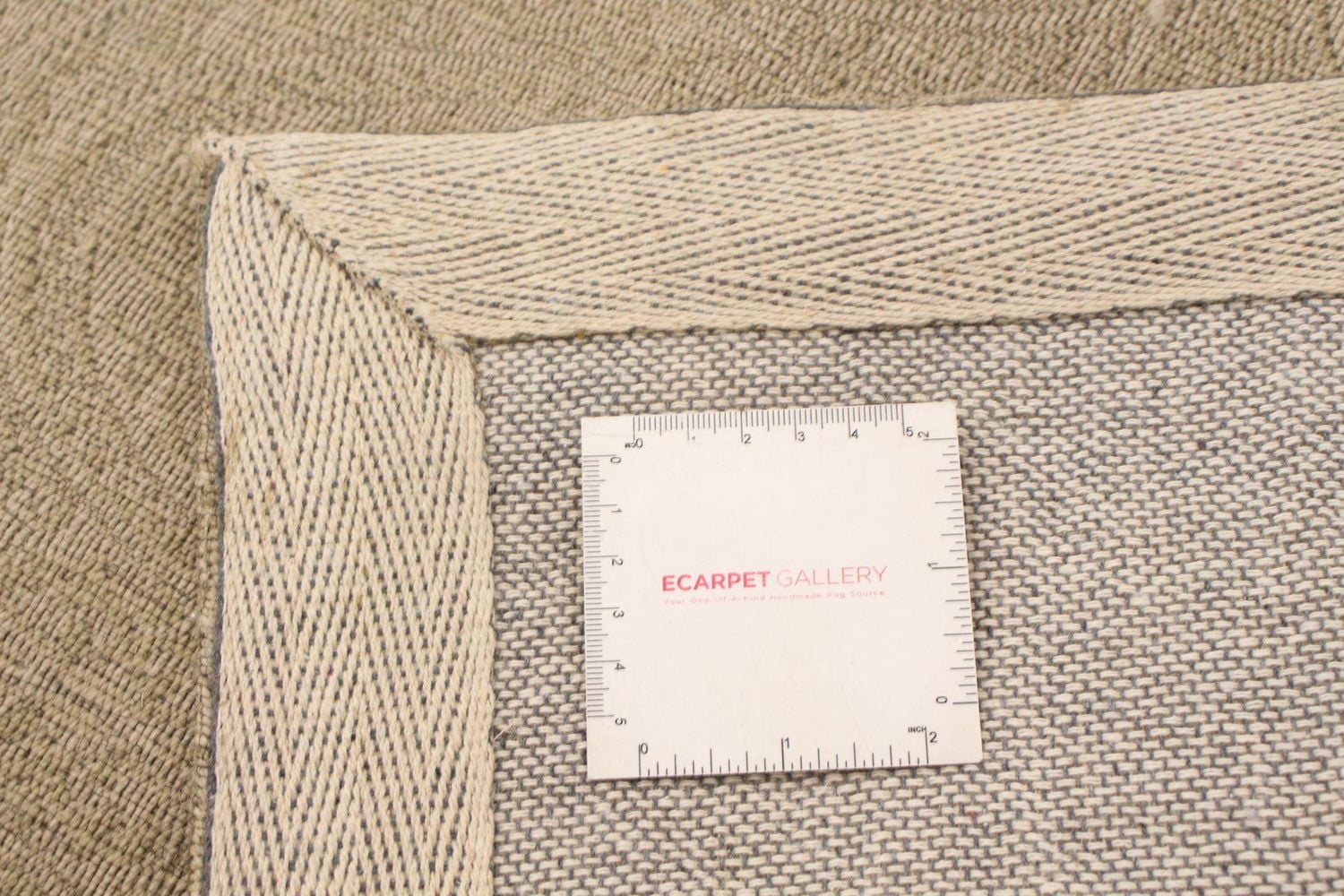 ECARPETGALLERY 5'2" x 7'5" Transitional Collage Handmade Area Rug for Living Room, Dining Room and Bedroom in Grn