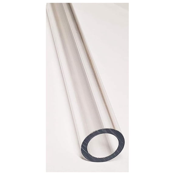 1 Pc 1" OD x 3/4" ID x x Nominal 36" Long (35 7/8") CLEAR EXTRUDED ACRYLIC PLEXIGLASS ROUND TUBE - 1/8" WALL