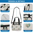thumbnail image 4 of Insulated Cooler Bag with Multiple Pockets Lightweight Lunch Box Tote for Travel Beach Camping Office Emerald Green Hearts Pattern, 4 of 7