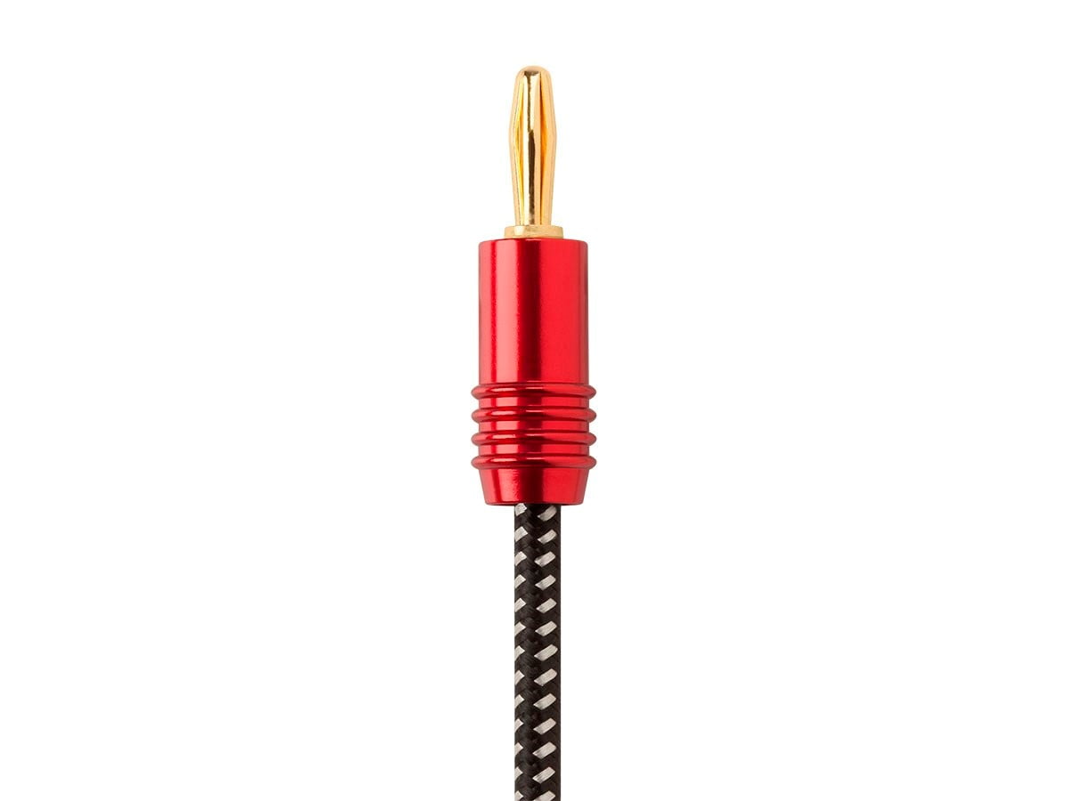 Monoprice Speaker Wire, Braided with Banana Plugs, 2-Conductor, 14AWG, 20ft