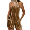 thumbnail image 3 of Gifts Dianli Jumpsuit Romper Polka Dot Womens Sleeveless Camisole Pocket Wide Leg Jumpsuit Shorts Polka Dot Print Pocketed Casual Summer Playsuit Jumpsuit Romper, 3 of 6