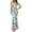 Floral Blue Rose, variant on Womens Summer One Shoulder Maxi Dress Floral Sleeveless Bodycon Mesh Long Formal Wedding Guest Dresses