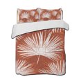 thumbnail image 2 of Quilts Twin XL Size, Burnt Orange Palm Leaves Soft Comforter Bedding Set for Bed, Summer Tropical Botanical Lightweight Quilted Bedspread with Pillow Cover(2 Pieces) for All Season, 68x98 Inch, 2 of 9