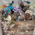 thumbnail image 5 of Tasteful Thoughts Flowers Basket Box, Yellow/Red, Assorted Chocolate and Popcorn, 5 of 7