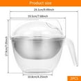 thumbnail image 3 of Tableware Ice Dip Bowl with Lid and Handle Large 50oz Capacity for Cold Serving Reusable Ice Bowl for Hummus Pasta Fruit Party Tableware, 3 of 4