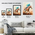 thumbnail image 3 of Artery8 Rider on Horse Racing Watercolour Dramatic Mud Living Room Artwork Framed Wall Art Print A4, 3 of 5