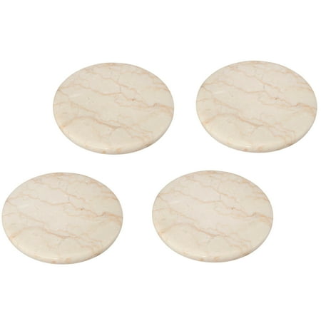 UPC: 0736105326980 | Creative Home 4 Piece Champagne Marble Coaster Set (4  Diameter)  Beige