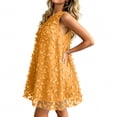 thumbnail image 4 of Iyufng Womens Dresses Women's Mock Neck Sleeveless Short Dress with Butterfly Design, 4 of 7