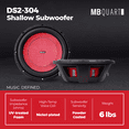 thumbnail image 3 of MB Quart 12" Shallow Wall Mount Stereo Subwoofer with 600W Peak Power, Black, 3 of 11