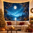 thumbnail image 3 of Magical Nocturnal Forest with Glowing Moon and Fireflies, Mystical Fantasy for Space Enthusiasts, Enchanted Night Sky Wall Art, Housewarming Gift Tapestry Wall Hanging for Bedroom and Living Room, 3 of 7