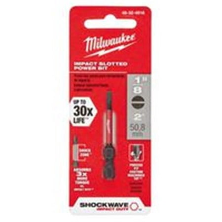 UPC: 0045242302543 | Milwaukee-48-32-4916 SHOCKWAVE 2 in. Impact Slotted 1/8 in. Power Bit