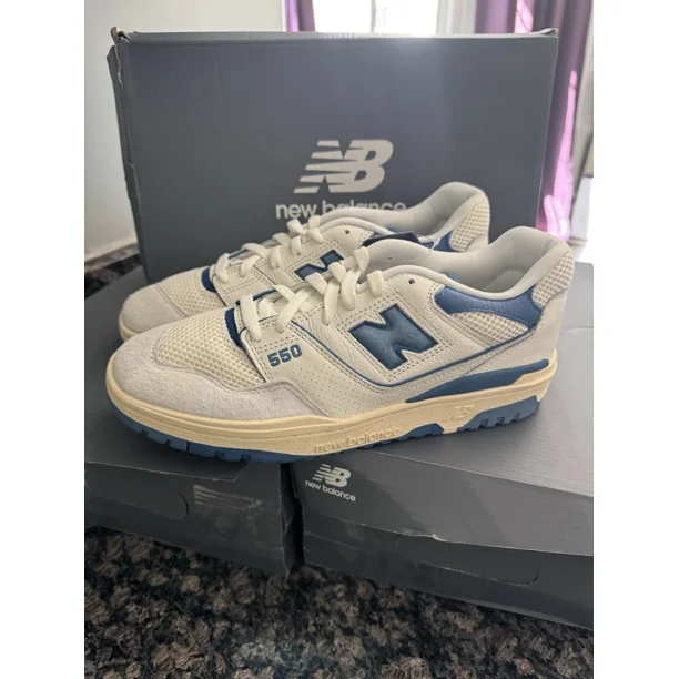 New Balance 550 Sea Salt Pack Blue Agate Sneakers BB550CPD Men's Sizes NEW